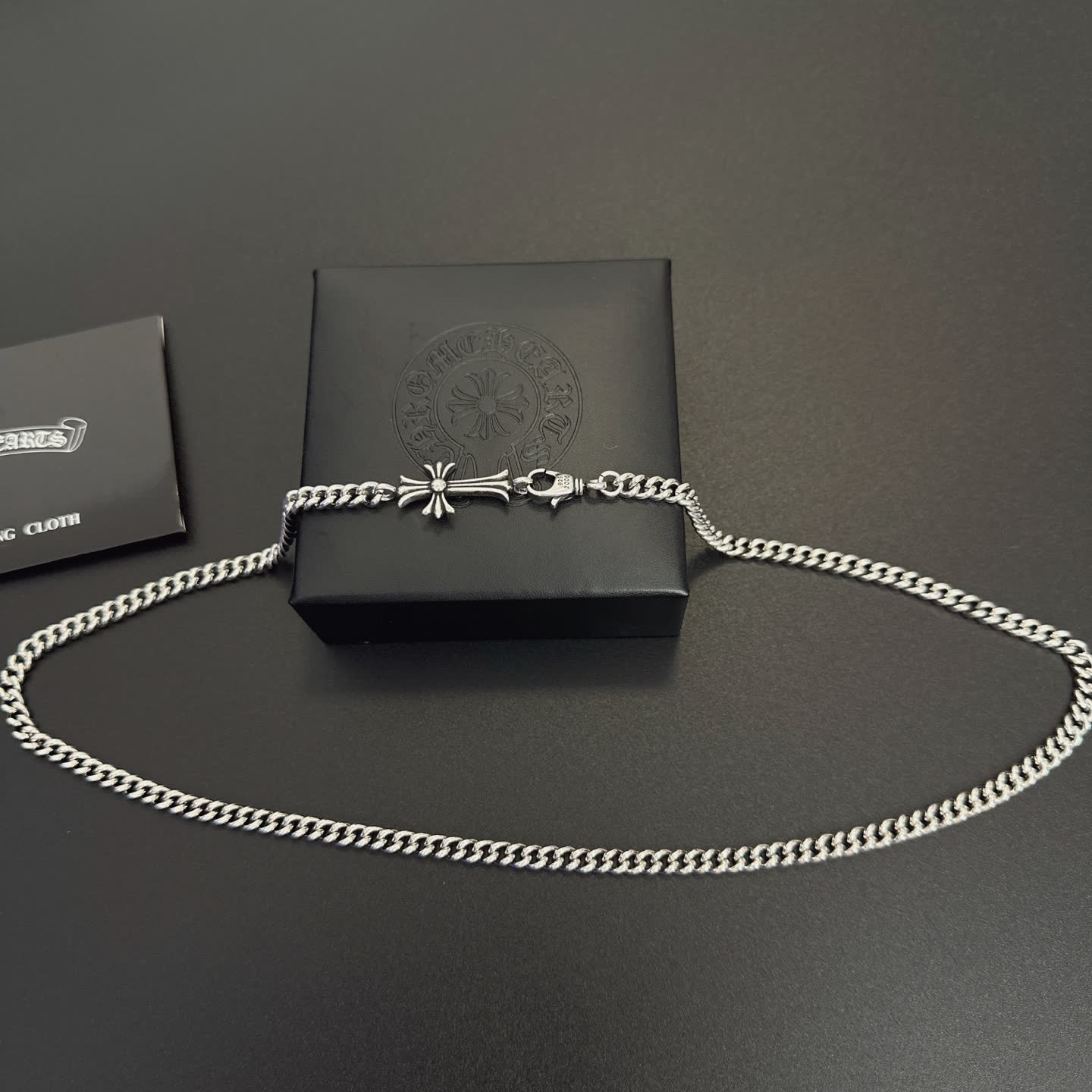 Chrome Hearts Silver Chain with Cross Pendant